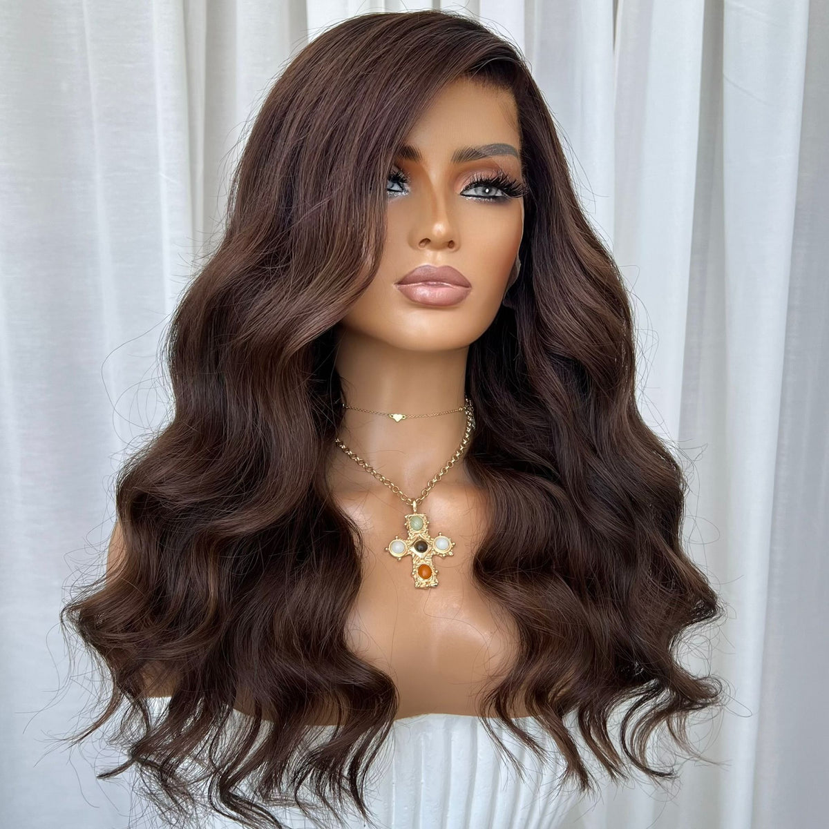 KING KYLIE DARK BROWN | HD FULL LACE STRETCH CAP | CUSTOM MADE