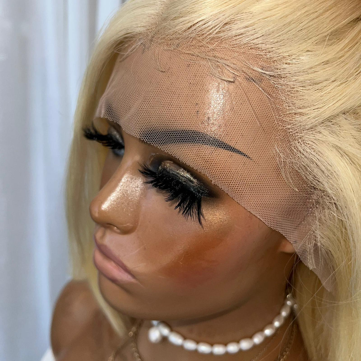 CHANEL BLONDE BOB | FULL LACE STRETCH CAP | M-L