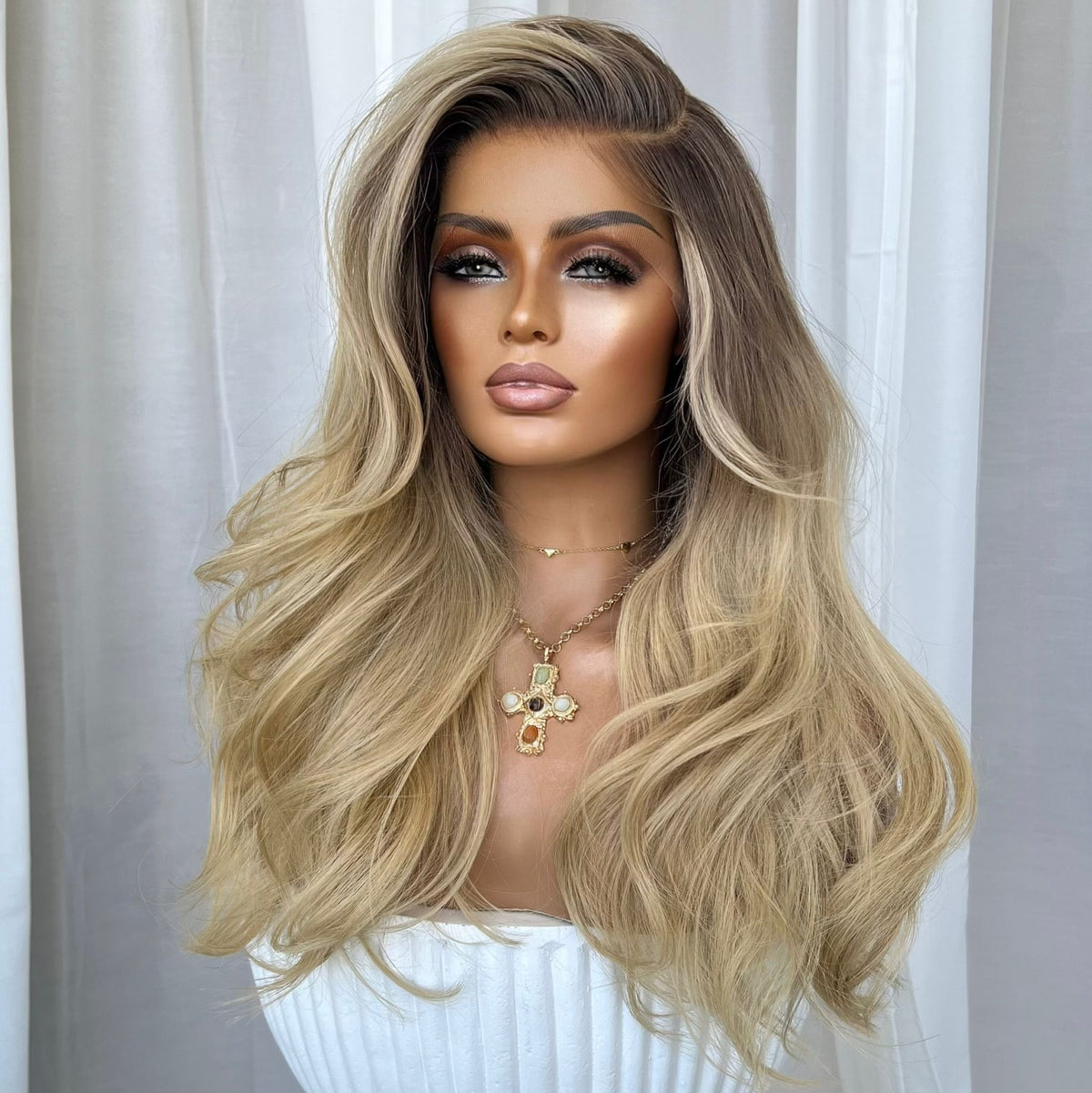 ALINA | HD FULL LACE STRETCH CAP | S-M