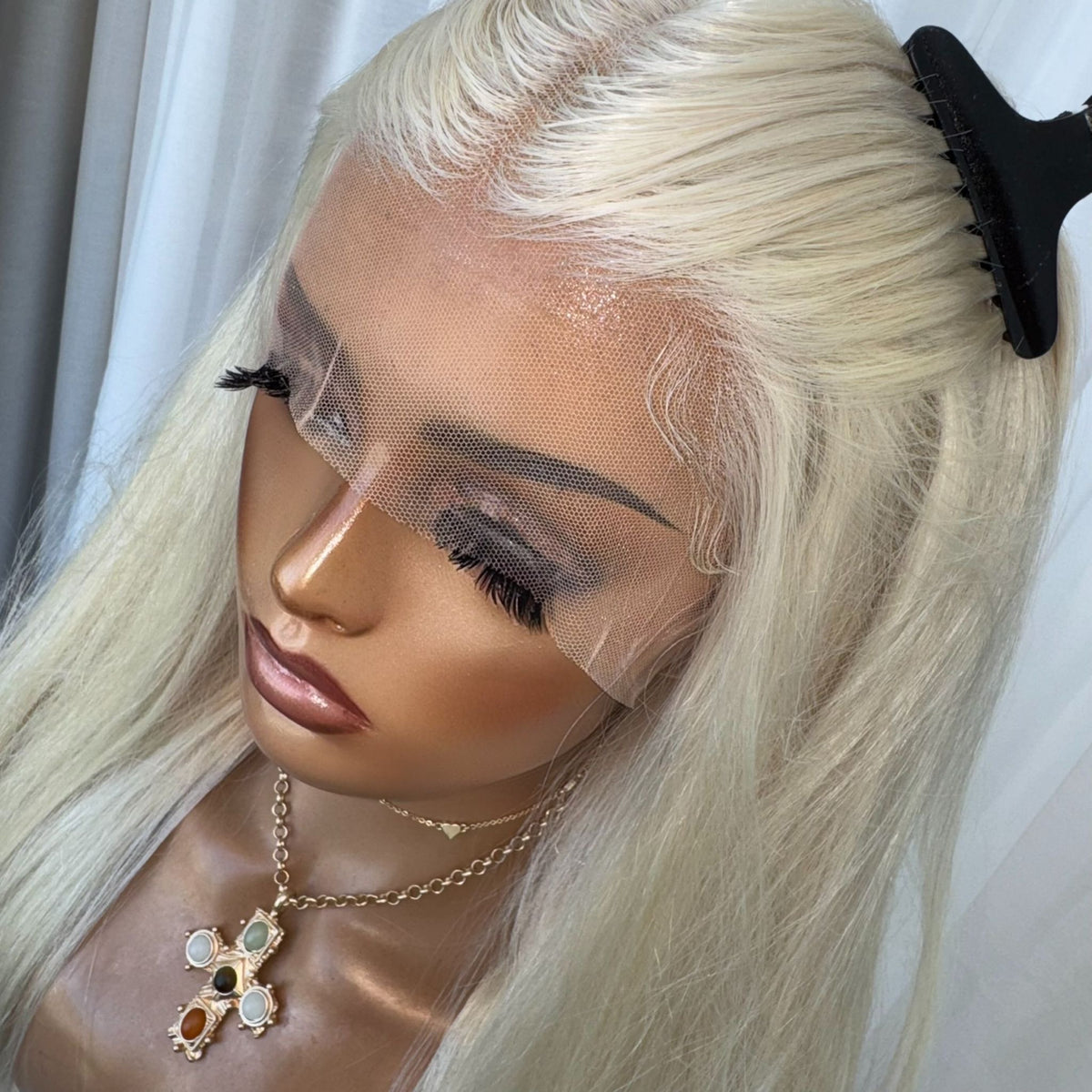 KING KYLIE PLATINUM | FULL LACE STRETCH CAP | M-L| MADE TO ORDER