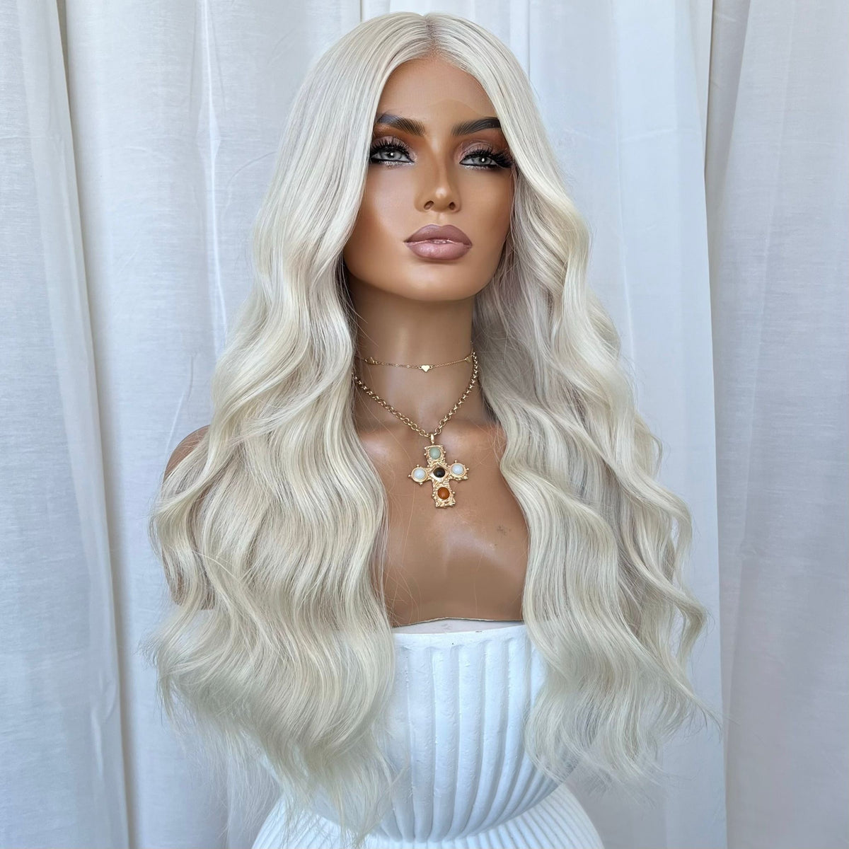 KING KYLIE PLATINUM | FULL LACE STRETCH CAP | M-L| MADE TO ORDER