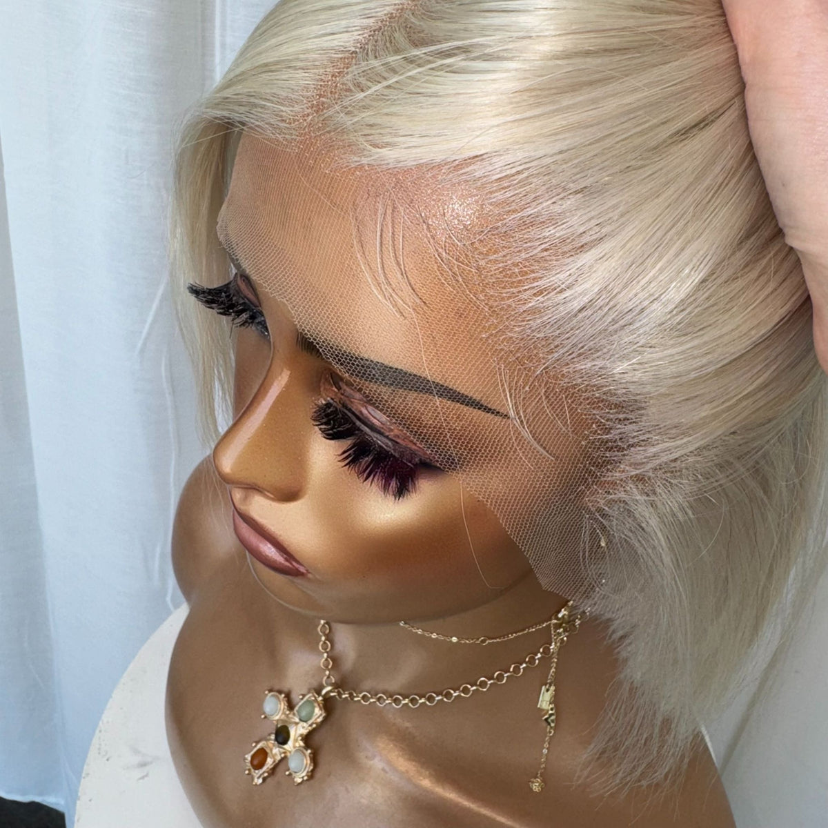 KIM BOB PLATINUM | HD FULL LACE STRETCH CAP | S-M | MADE TO ORDER