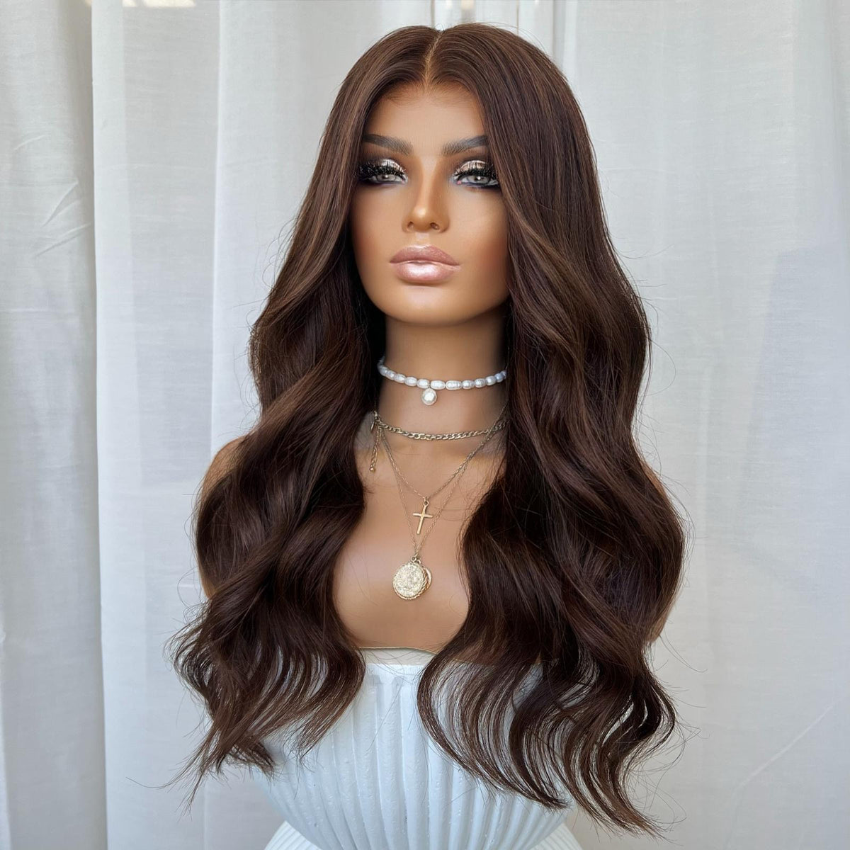 KING KYLIE DARK BROWN | HD FULL LACE STRETCH CAP | M-L