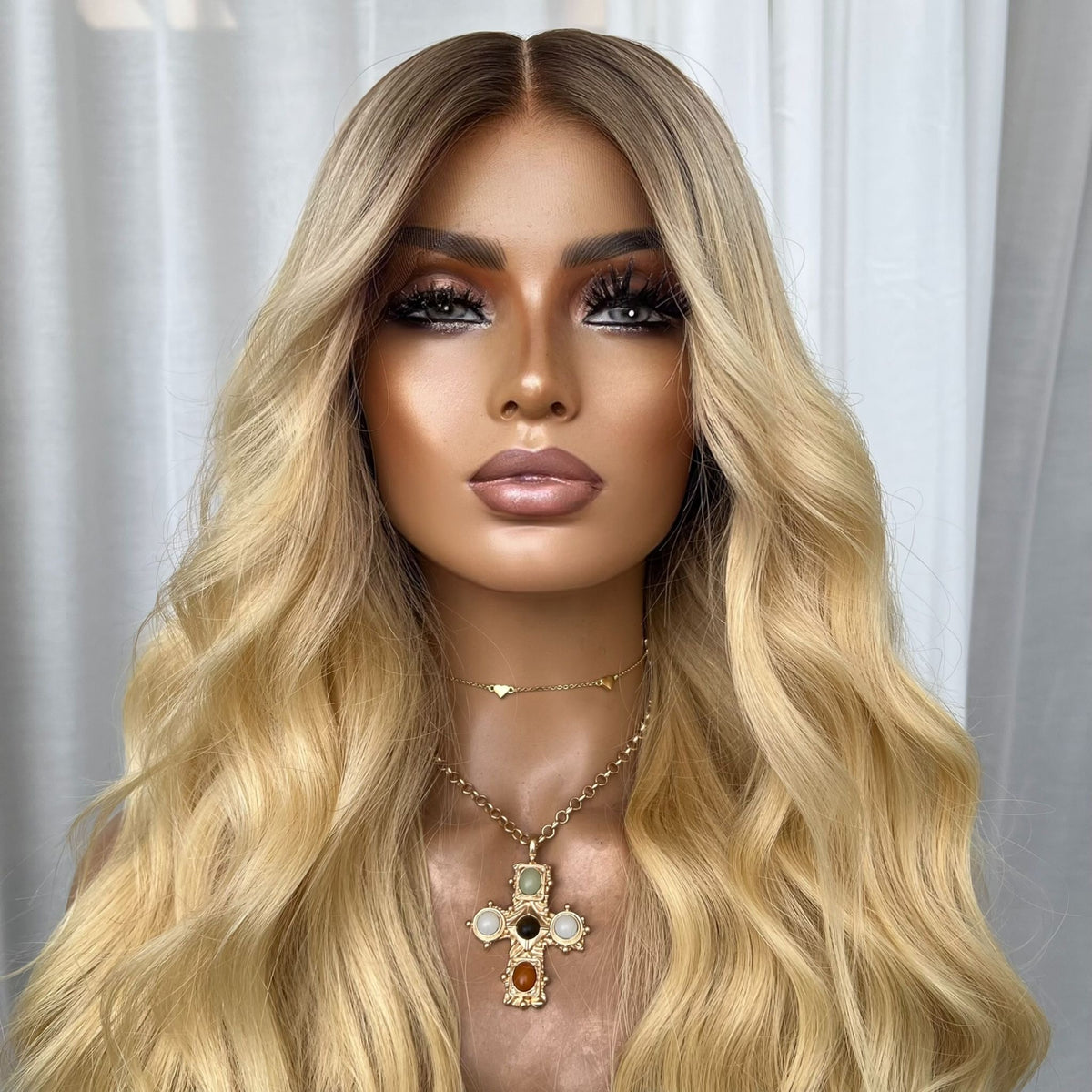 RUSSIAN BLONDE | HD FULL LACE STRETCH CAP | XS-S