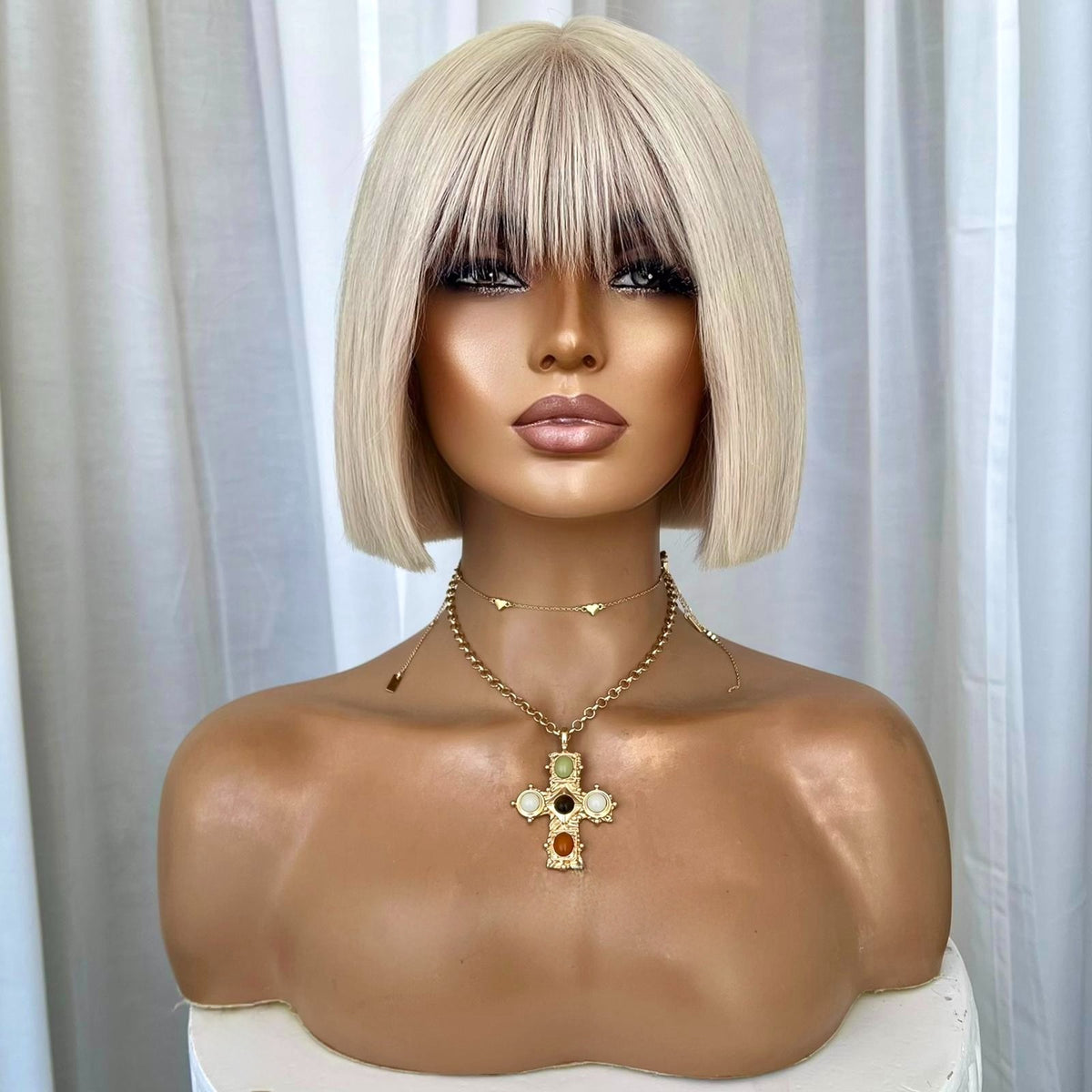 AALIYAH PLATINUM | FULL LACE STRETCH CAP