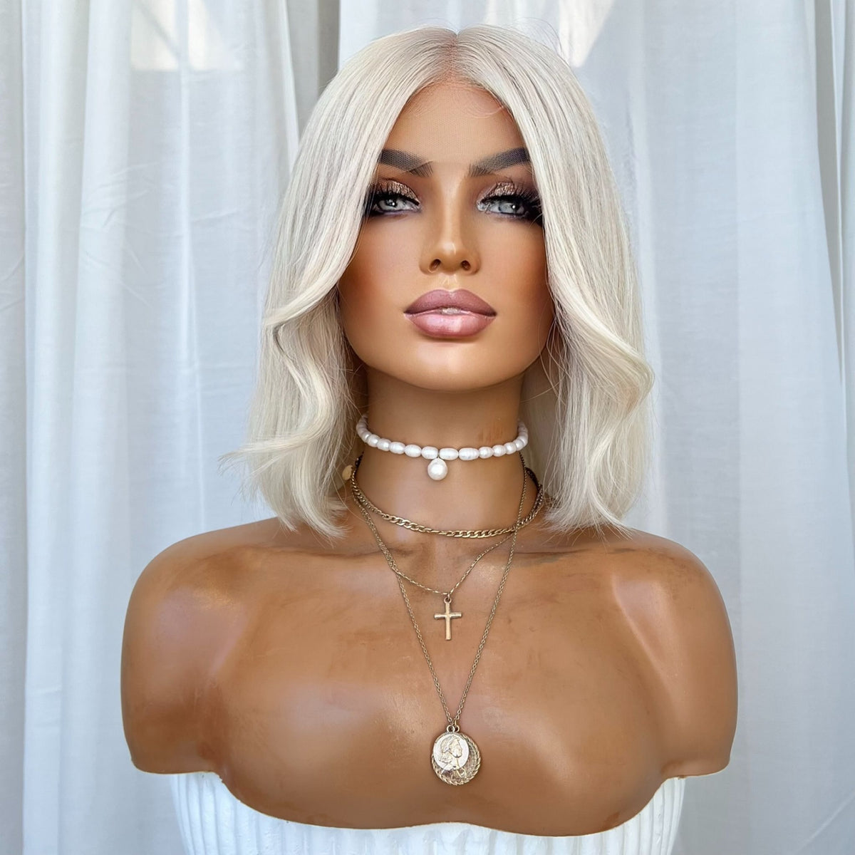 KIM BOB PLATINUM | FULL LACE STRETCH CAP | S-M