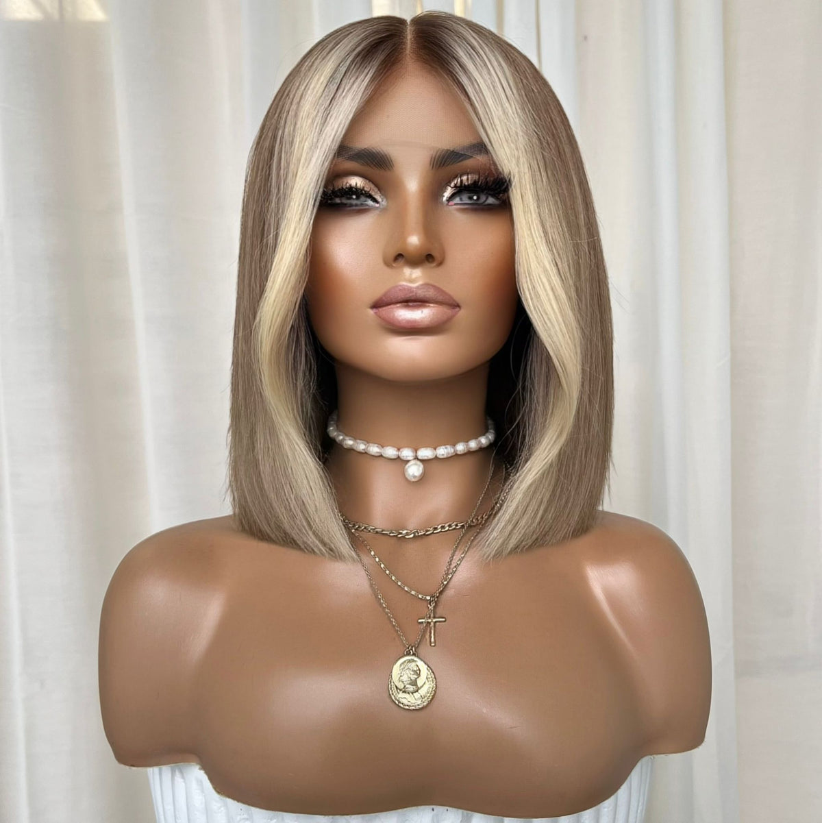 THE BECKY BOB | FULL LACE STRETCH CAP | M-L