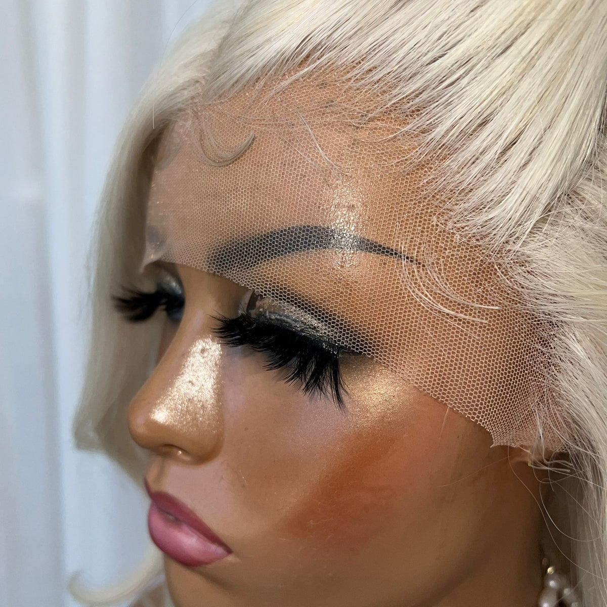 KIM BOB PLATINUM | FULL LACE STRETCH CAP | CUSTOM MADE