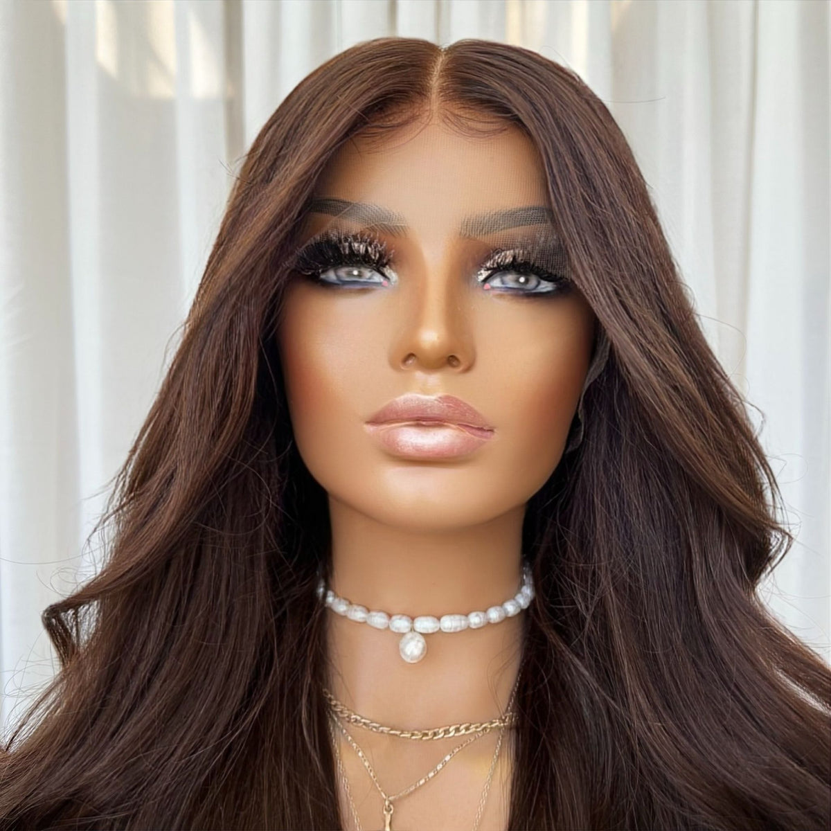 KING KYLIE DARK BROWN | HD FULL LACE STRETCH CAP | S-M