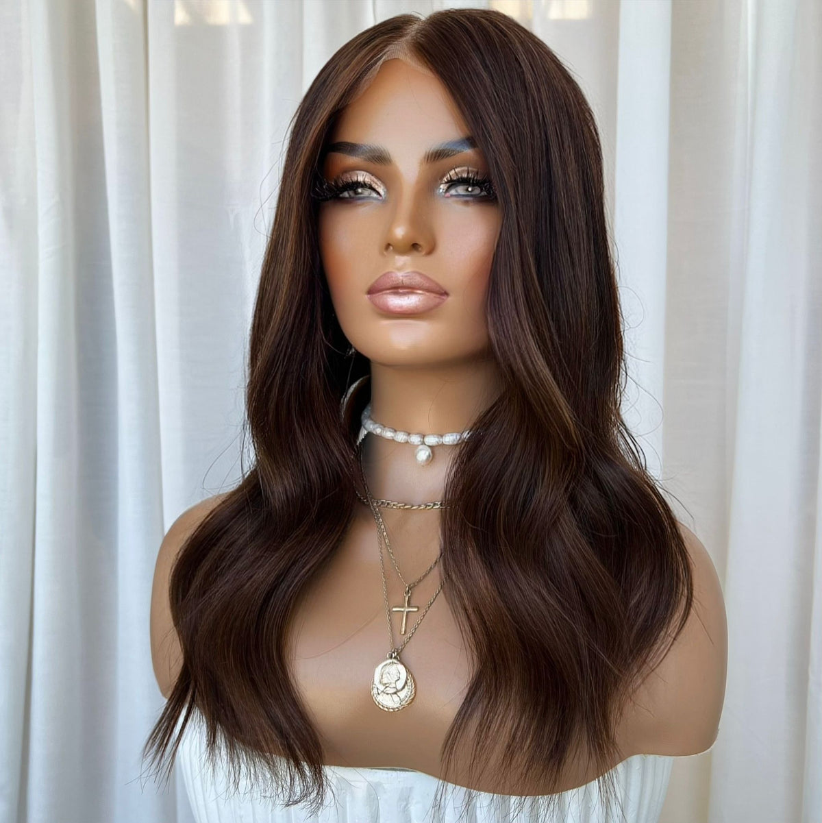 KING KYLIE DARK BROWN | HD TOPPER | 16 INCHES