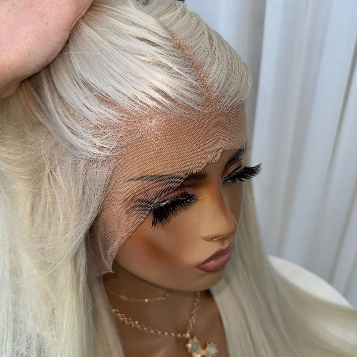 KING KYLIE PLATINUM | FULL LACE STRETCH CAP | M-L | MADE TO ORDER