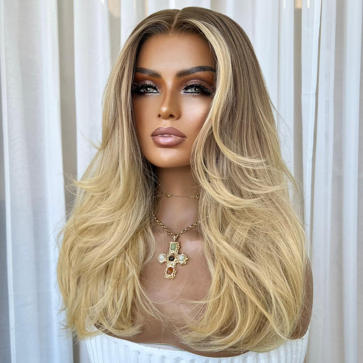 CARDI BLONDE | HD FULL LACE STRETCH CAP | S-M