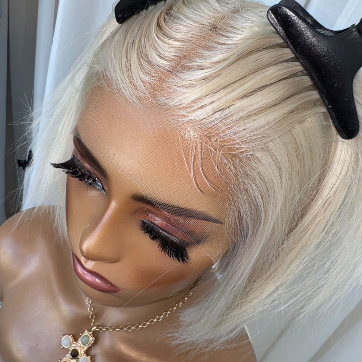 KIM BOB PLATINUM | HD FULL LACE STRETCH CAP | S-M | MADE TO ORDER