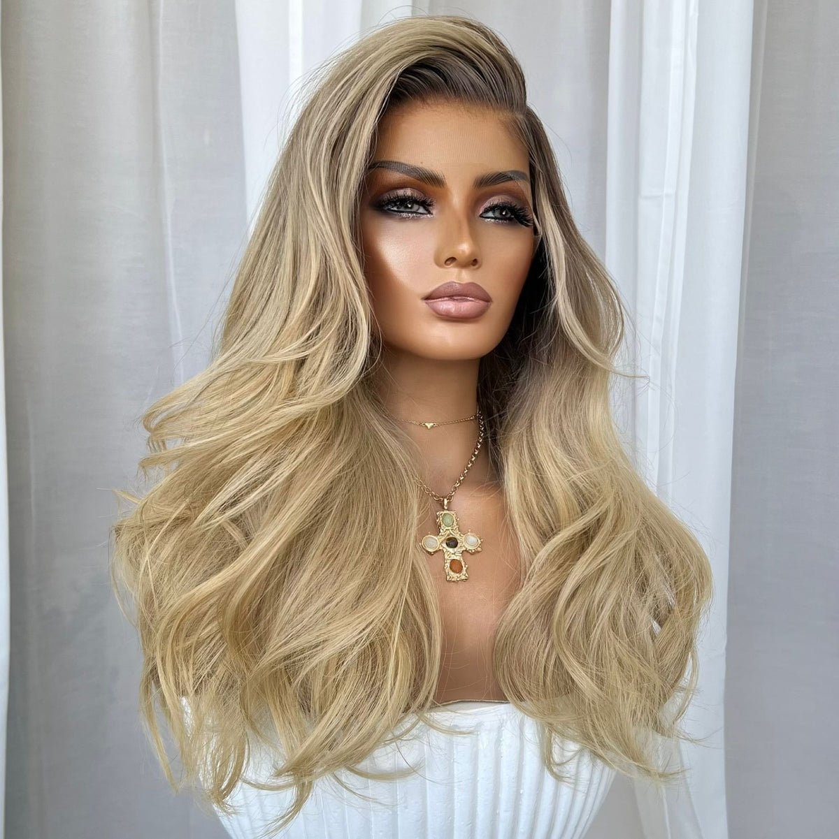 ALINA | HD FULL LACE STRETCH CAP | S-M