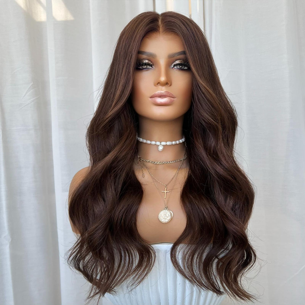 KING KYLIE DARK BROWN | HD FULL LACE STRETCH CAP | CUSTOM MADE