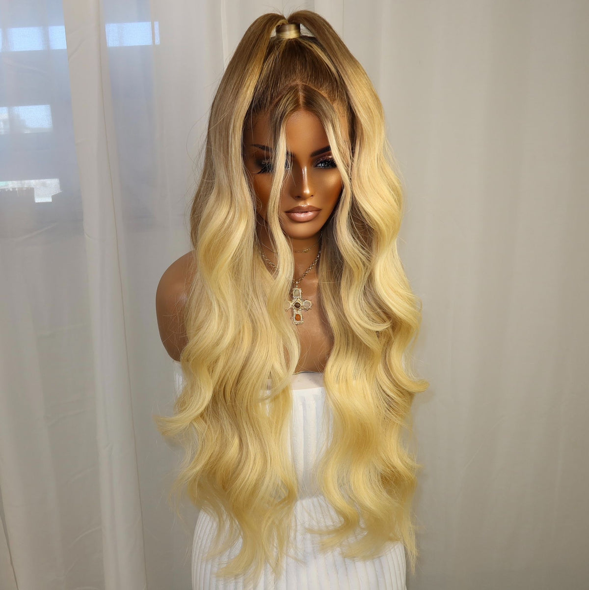 CARDI BLONDE | HD FULL LACE STRETCH CAP | S-M