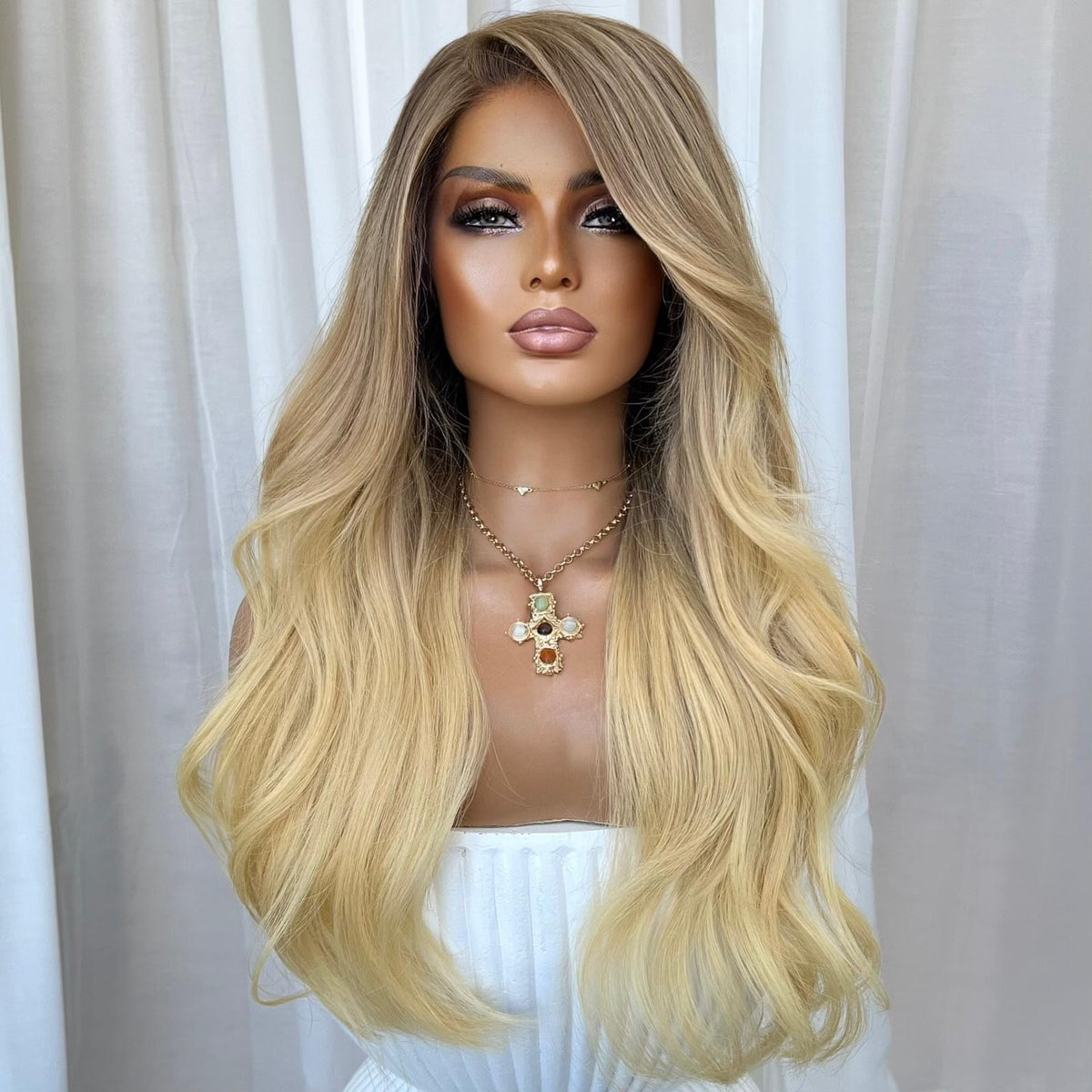 CARDI BLONDE | HD FULL LACE STRETCH CAP | S-M