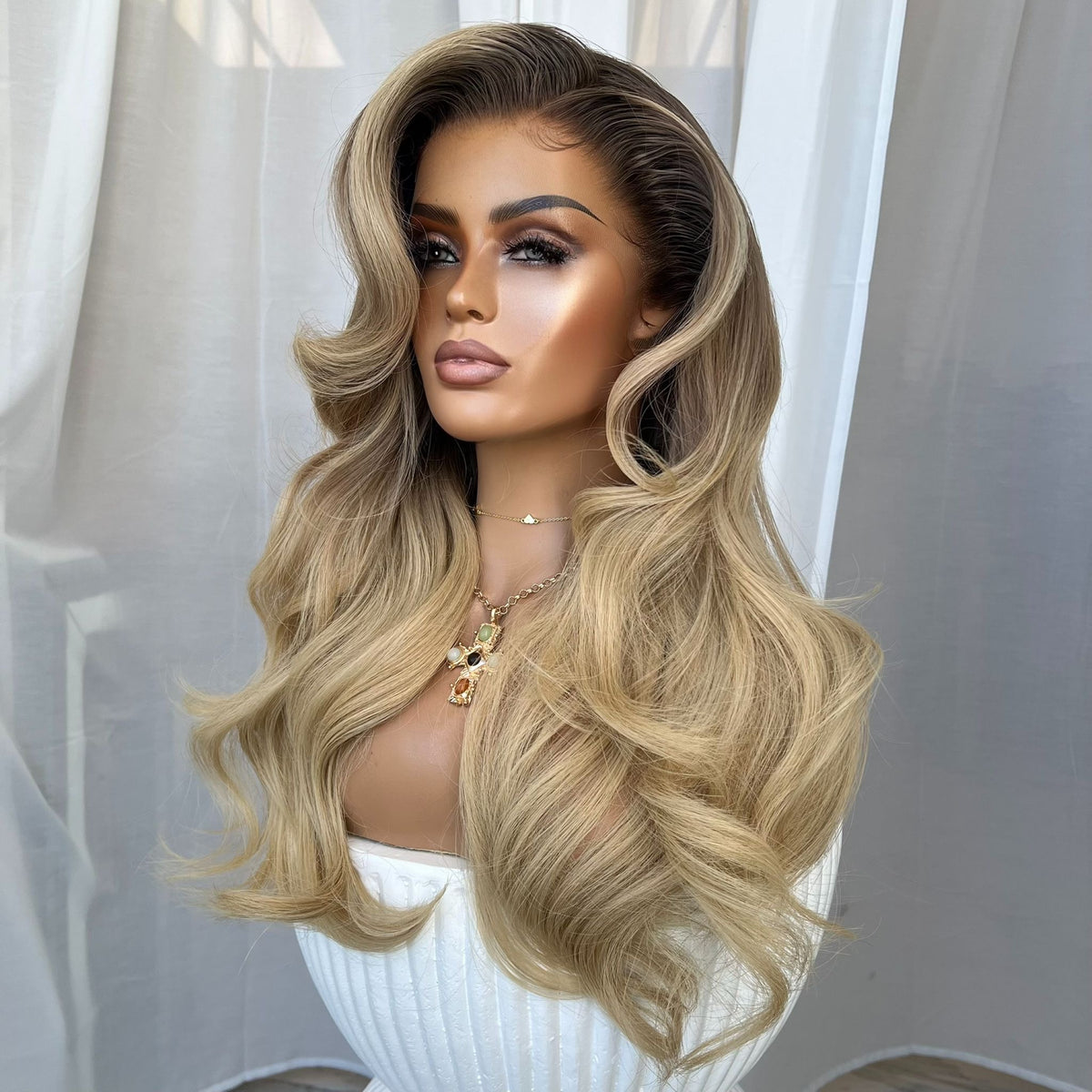 ALINA | HD FULL LACE STRETCH CAP | S-M