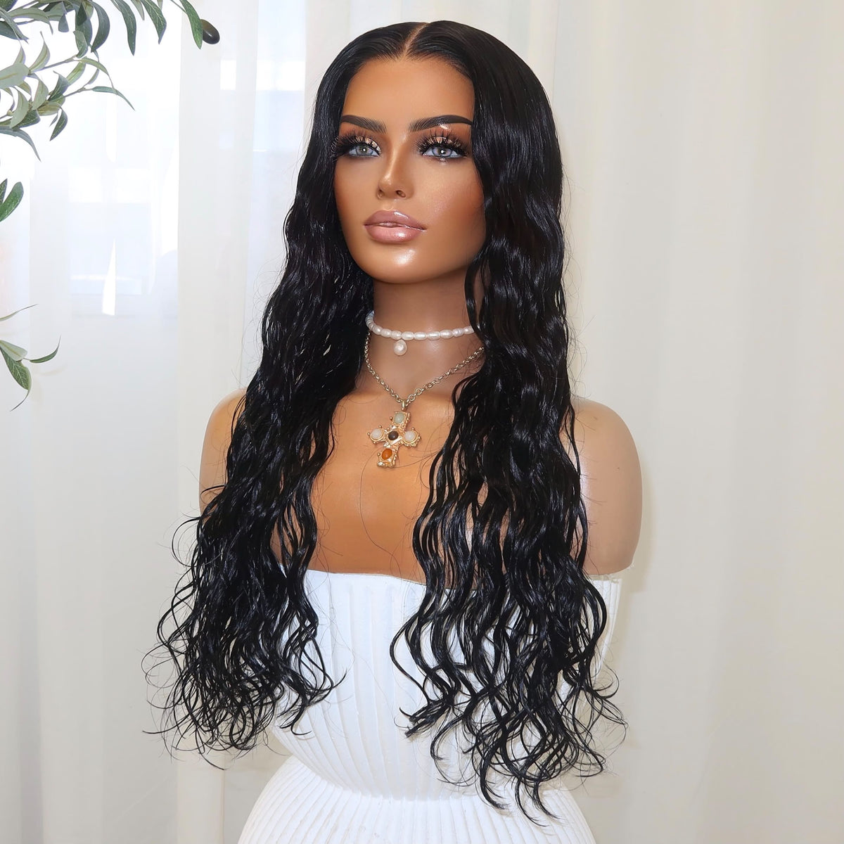 KING KYLIE BLACK WAVY | HD FULL LACE STRETCH CAP