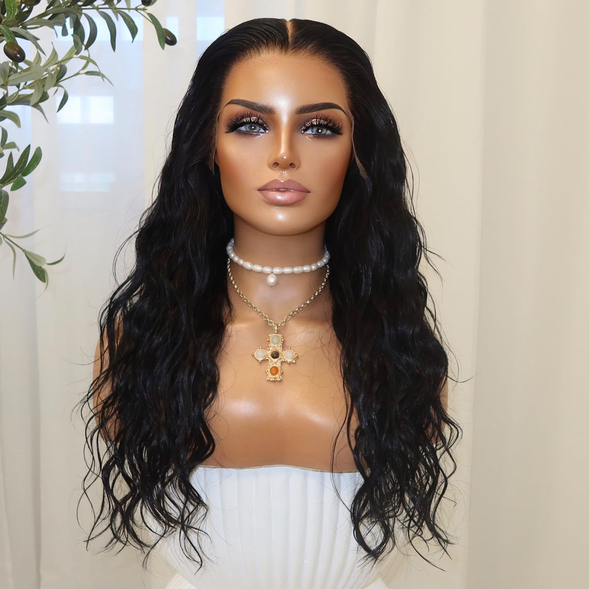 KING KYLIE RAW WAVY BLACK | HD FULL LACE STRETCH CAP | S-M