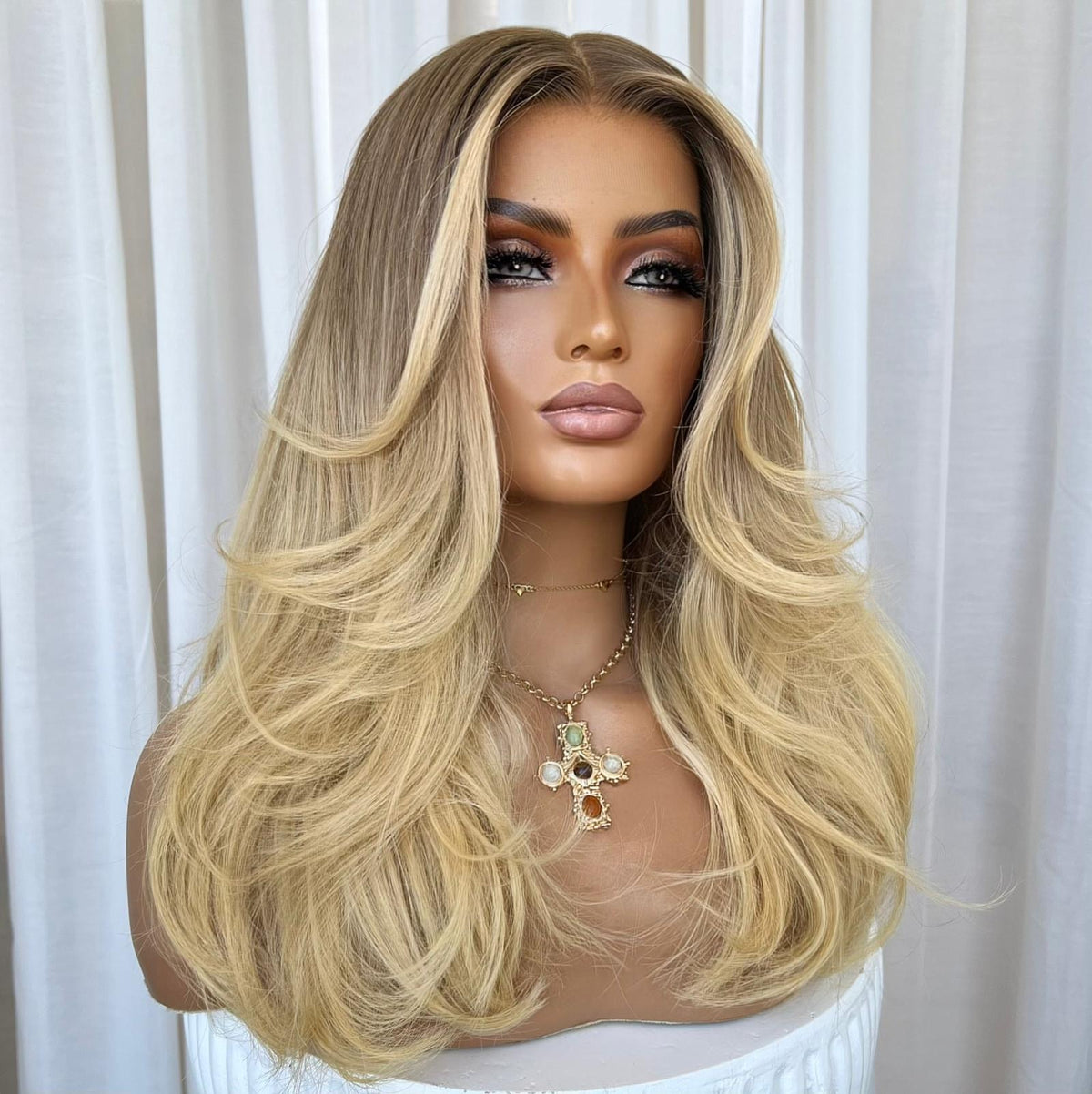 CARDI BLONDE | HD FULL LACE STRETCH CAP | S-M