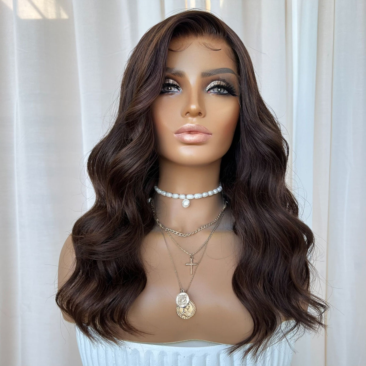 KING KYLIE DARK BROWN | HD FULL LACE STRETCH CAP | CUSTOM MADE