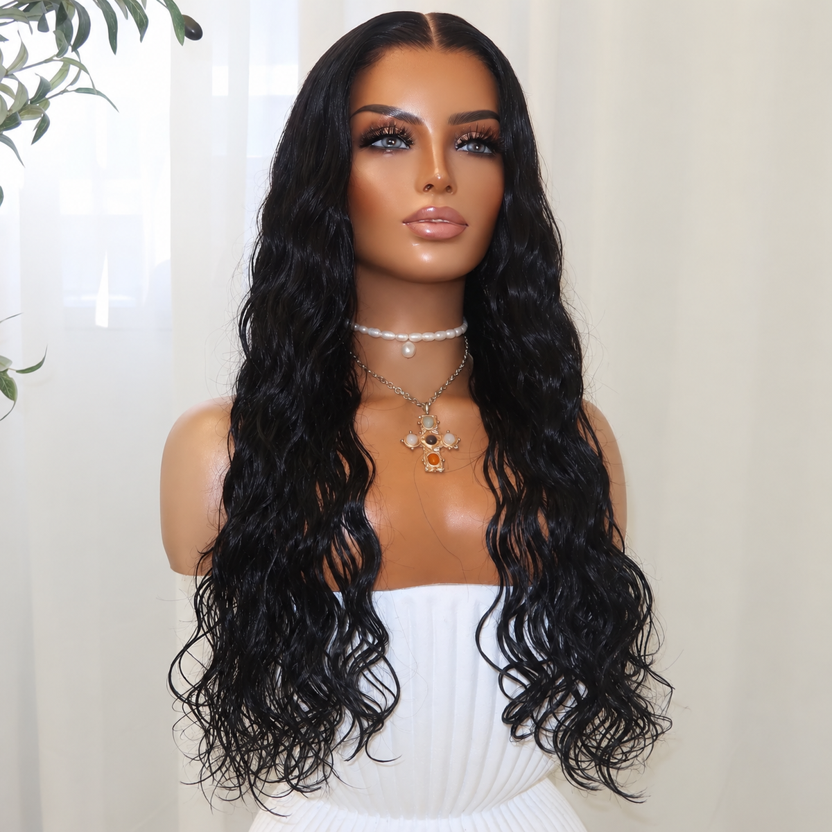 KING KYLIE BLACK WAVY | HD FULL LACE STRETCH CAP
