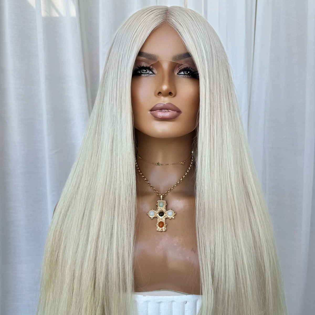 KING KYLIE PLATINUM | FULL LACE STRETCH CAP | M-L| MADE TO ORDER