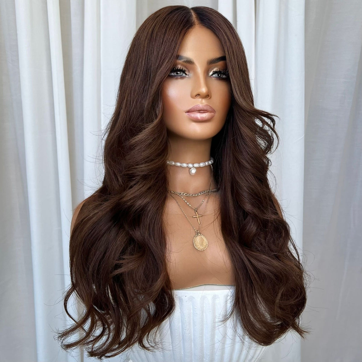 MADISON BROWN | HD FULL LACE STRETCH CAP | S-M