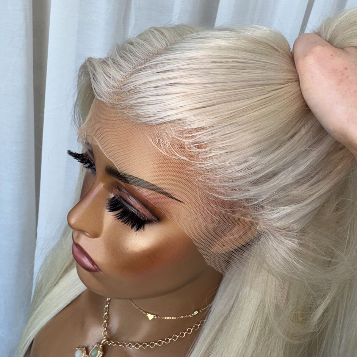 KING KYLIE PLATINUM | FULL LACE STRETCH CAP | M-L | MADE TO ORDER