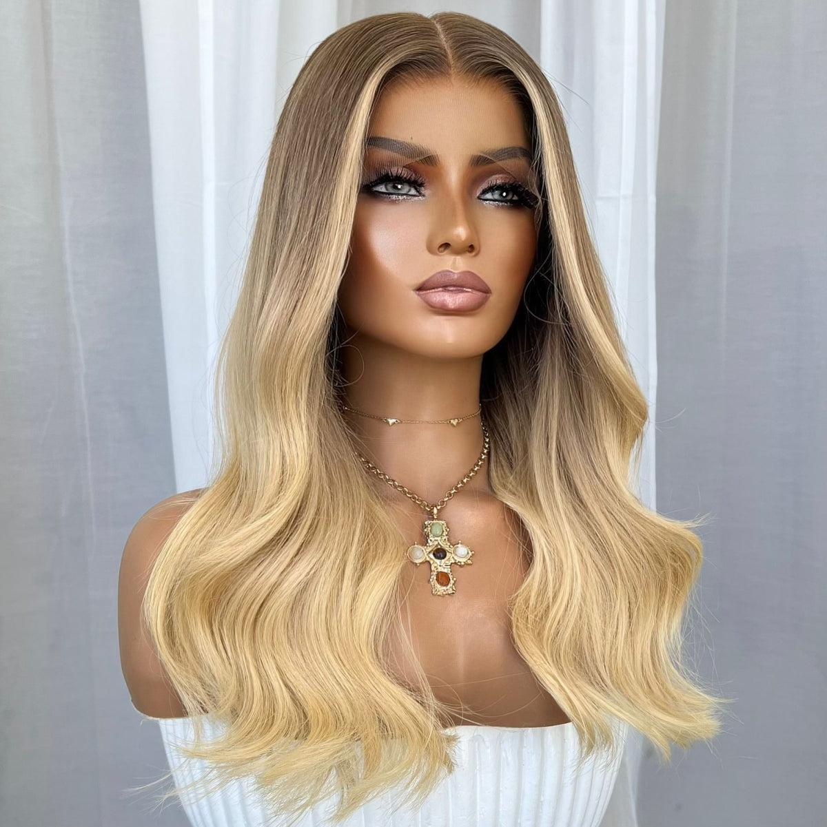 CARDI BLONDE | HD FULL LACE STRETCH CAP | S-M