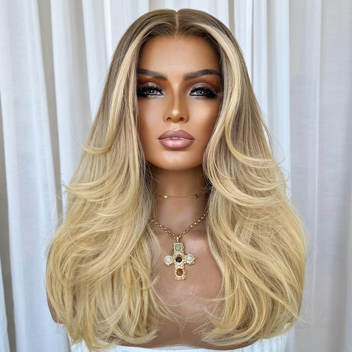 CARDI BLONDE | HD FULL LACE STRETCH CAP | S-M