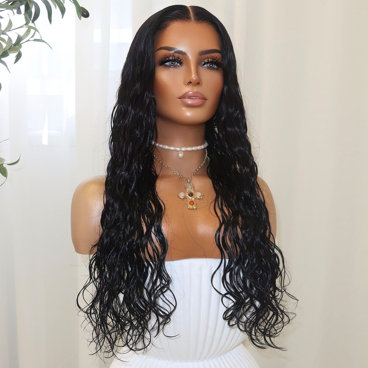 KING KYLIE BLACK WAVY | HD FULL LACE STRETCH CAP