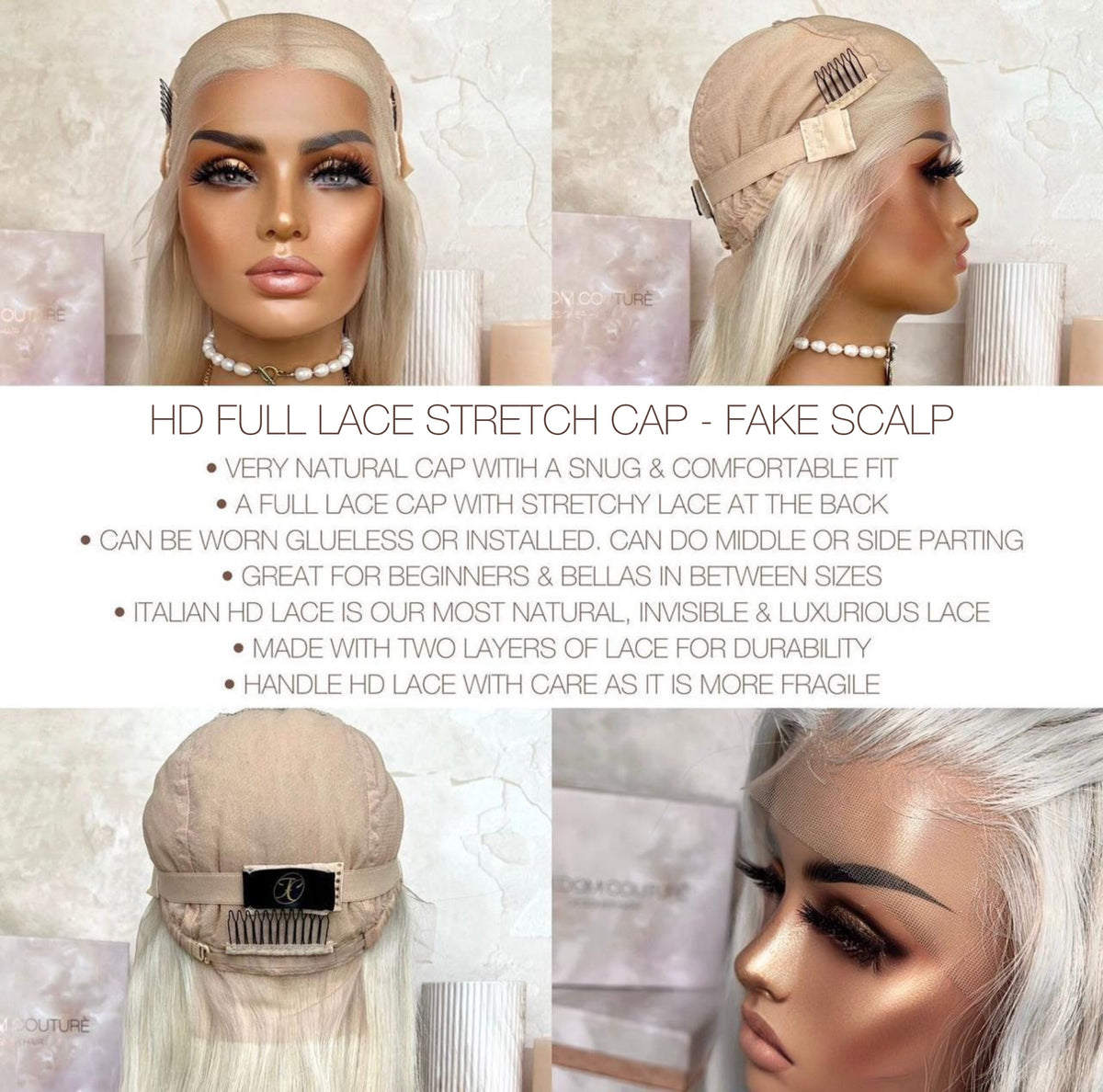 ALINA | HD FULL LACE STRETCH CAP | CUSTOM MADE