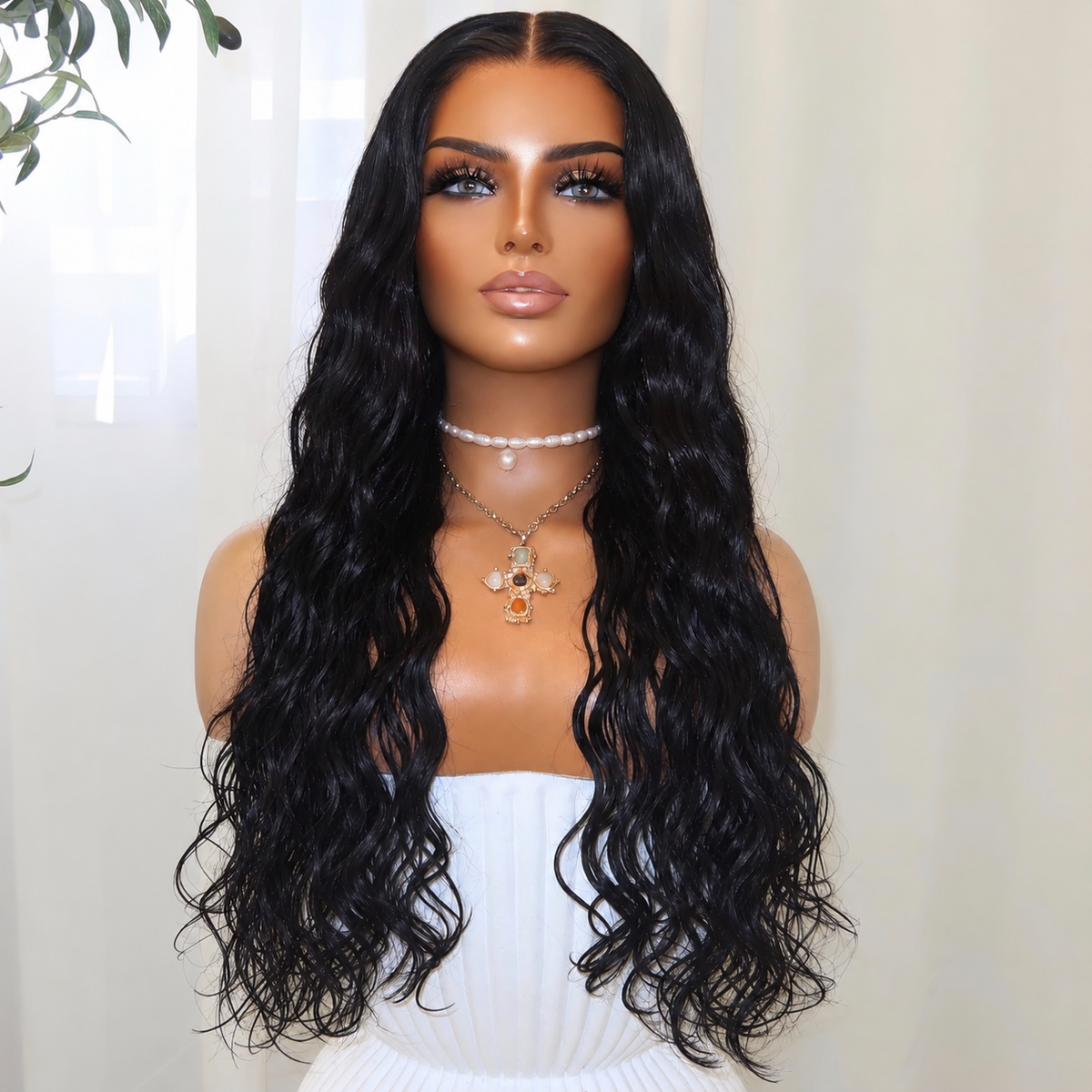 KING KYLIE BLACK WAVY | HD FULL LACE STRETCH CAP