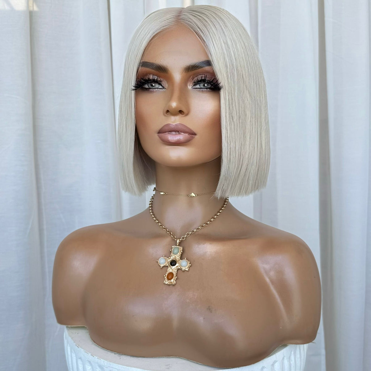 KIM BOB PLATINUM | HD FULL LACE STRETCH CAP | S-M | MADE TO ORDER