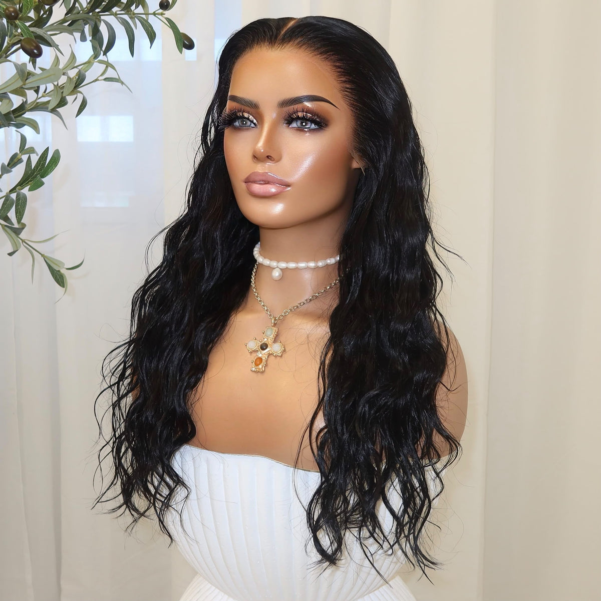 KING KYLIE RAW WAVY BLACK | HD FULL LACE STRETCH CAP | S-M