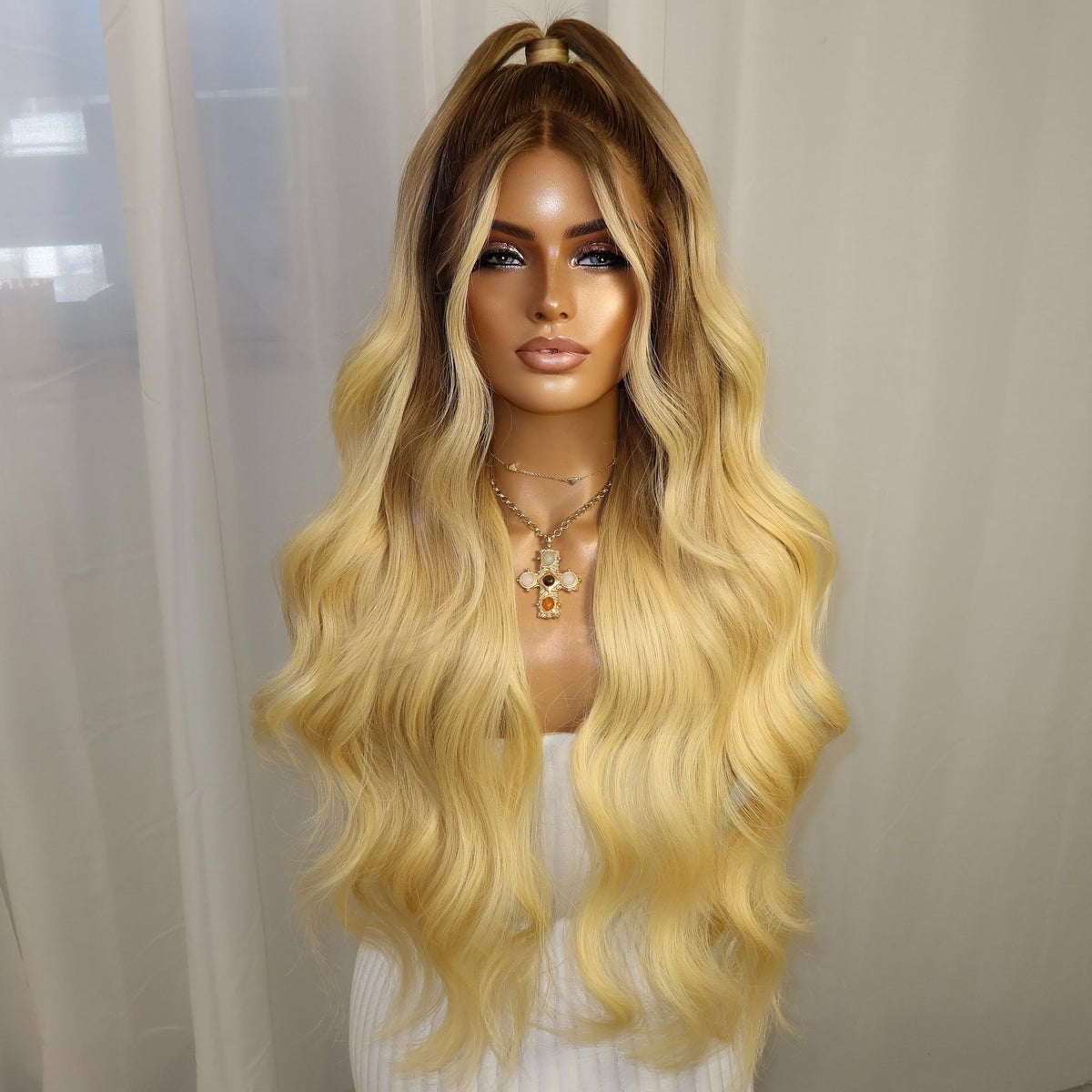 CARDI BLONDE | HD FULL LACE STRETCH CAP | S-M