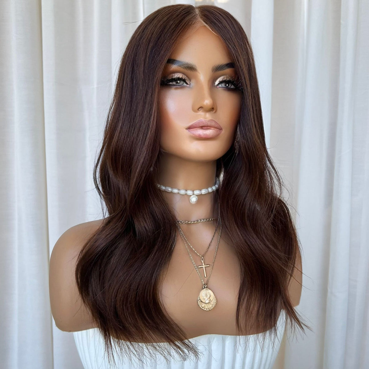 KING KYLIE DARK BROWN | HD TOPPER | 16 INCHES