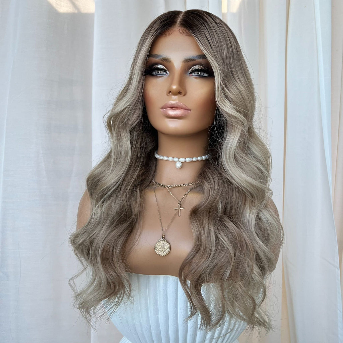 ELLE PLATINUM | HD FULL LACE STRETCH CAP | XS-S