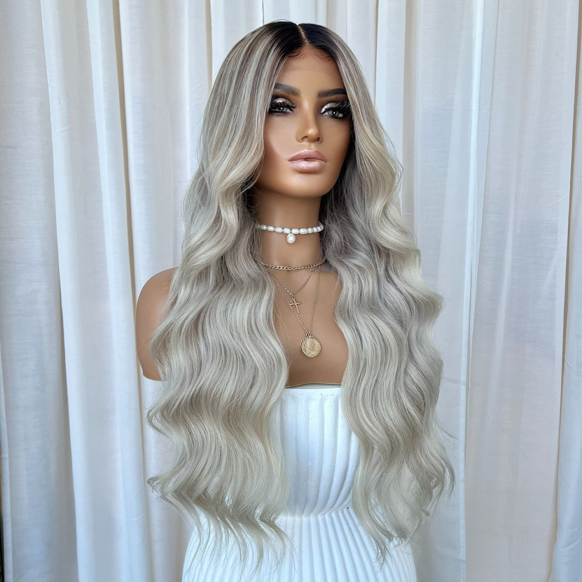 DAISY BLONDE | HD FULL LACE STRETCH CAP | XS-S