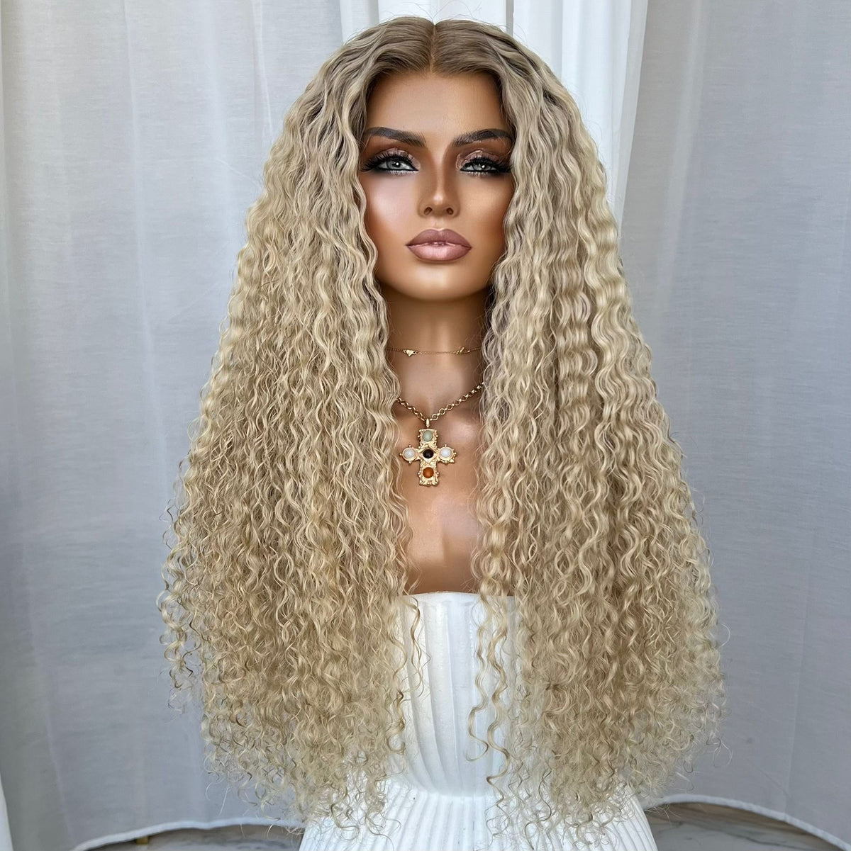 LILLY CURLY| HD FULL LACE STRETCH CAP | CUSTOM MADE