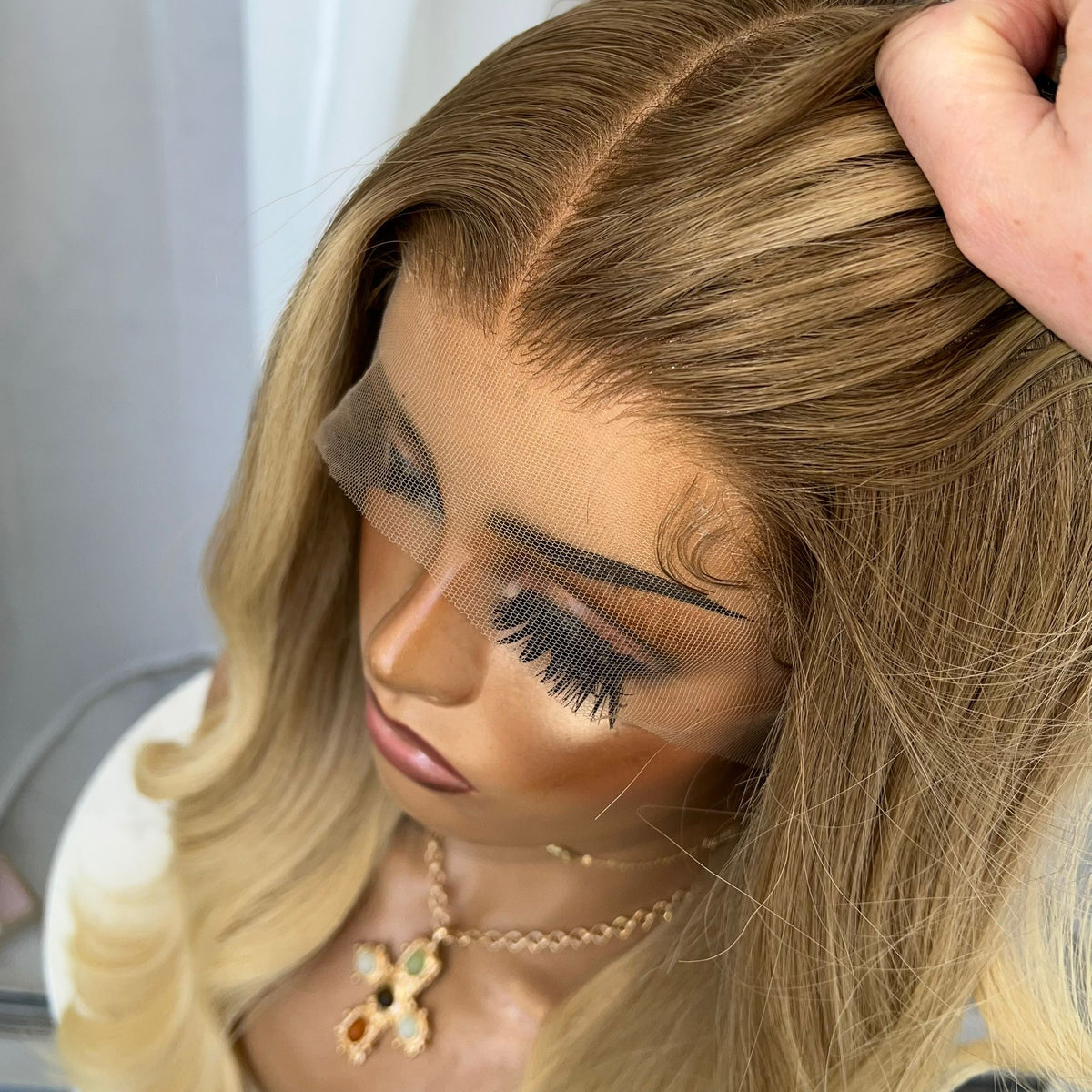 CARDI BLONDE | HD FULL LACE STRETCH CAP | S-M