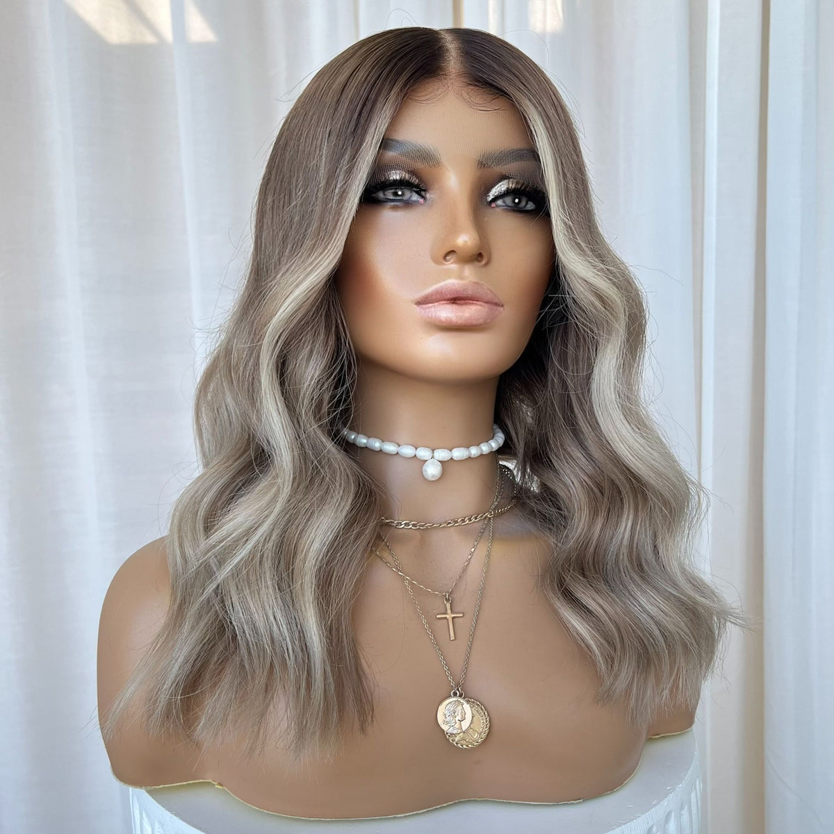 ELLE PLATINUM | HD FULL LACE STRETCH CAP | S-M