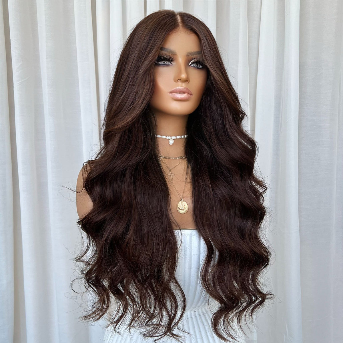 KING KYLIE DARK BROWN | HD FULL LACE STRETCH CAP | S-M