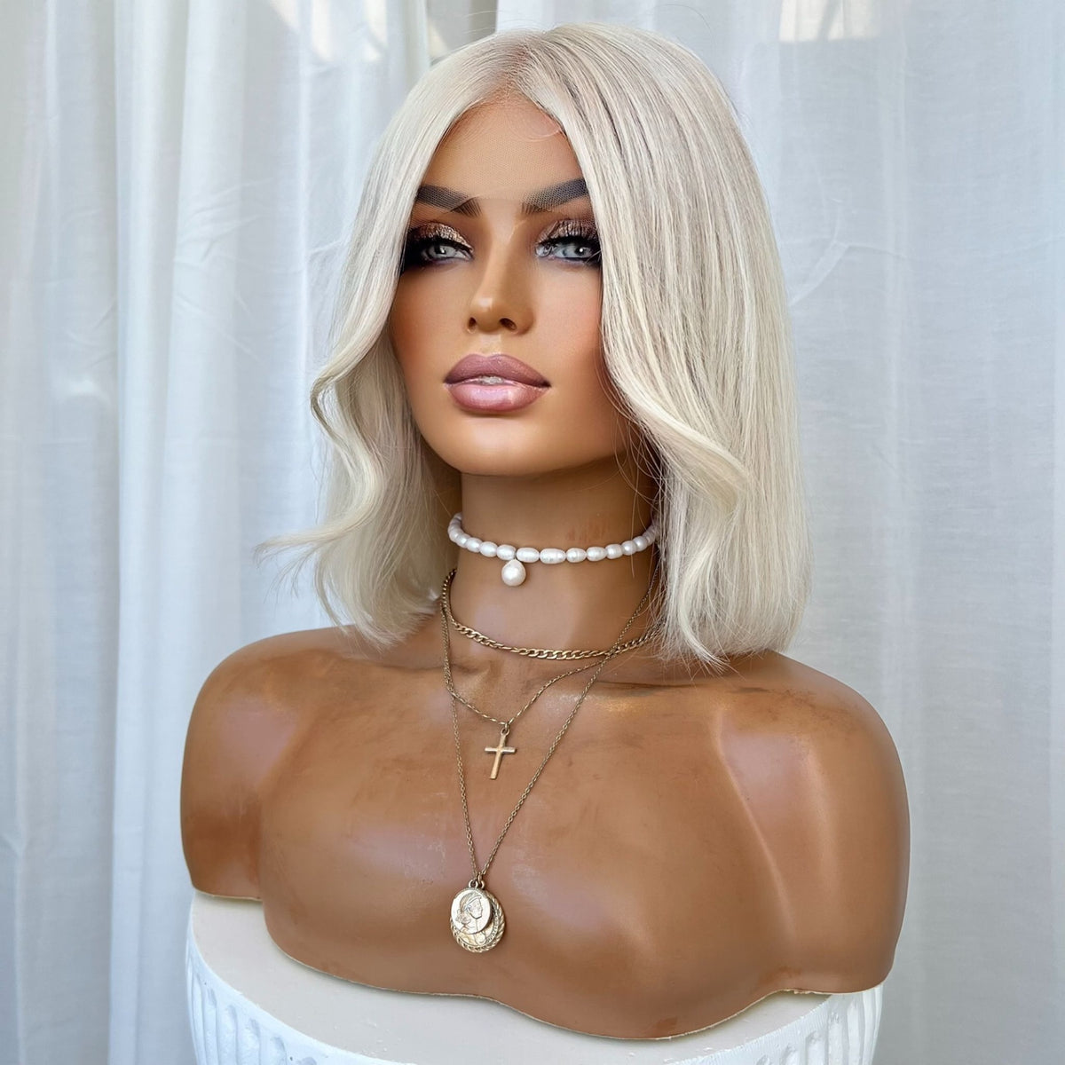 KIM BOB PLATINUM | FULL LACE STRETCH CAP | S-M