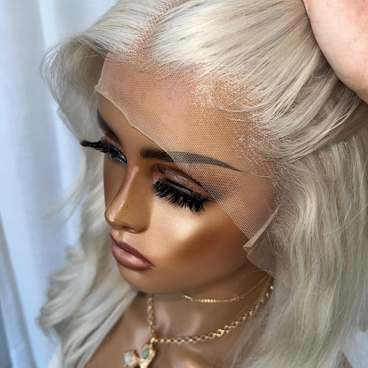 KING KYLIE PLATINUM | FULL LACE STRETCH CAP | M-L| | MADE TO ORDER