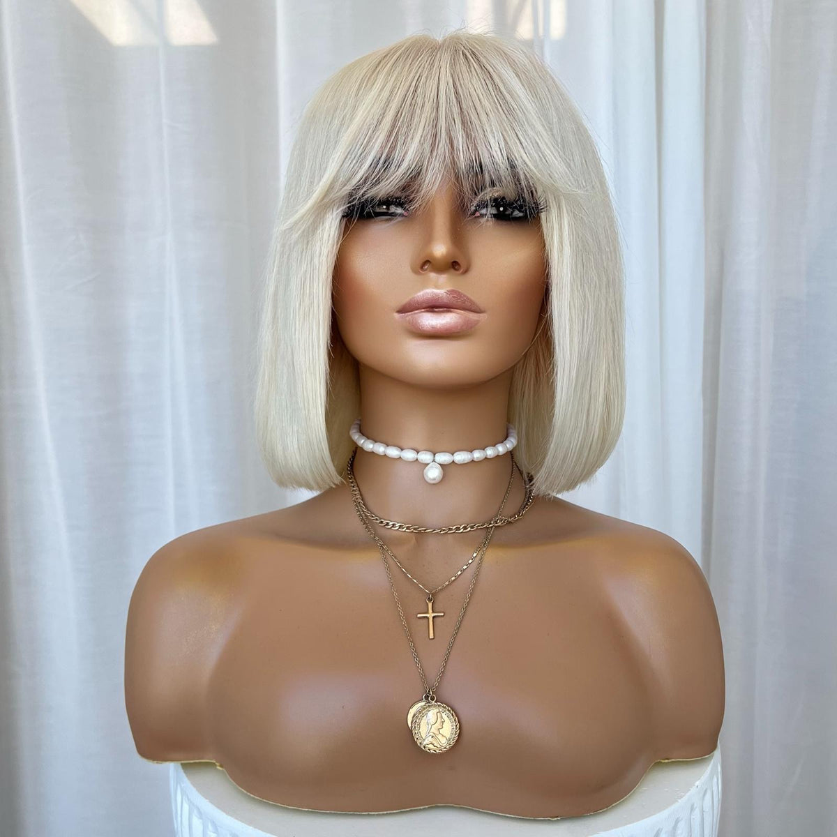 AALIYAH BOB PLATINUM | FULL LACE STRETCH CAP | CUSTOM MADE