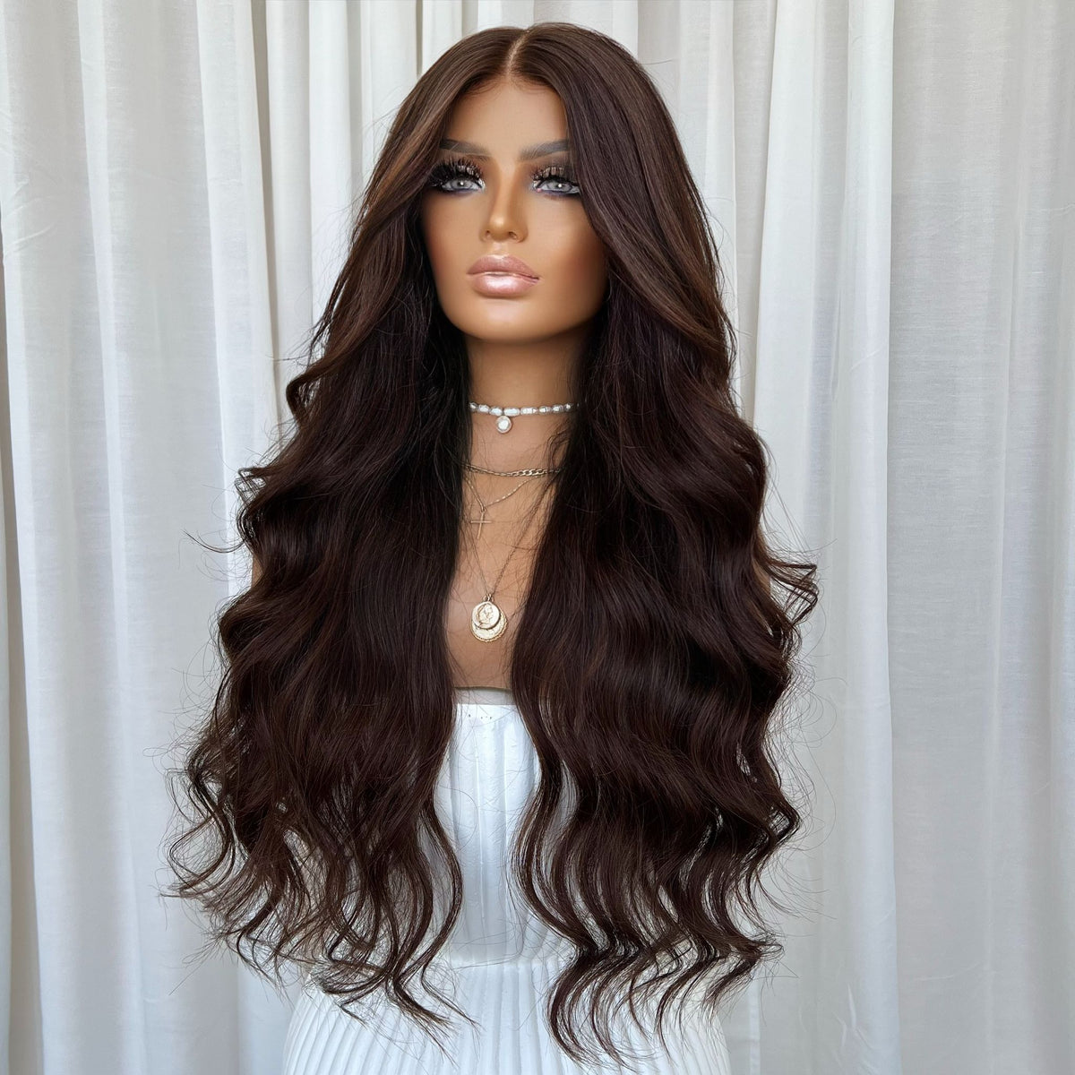 KING KYLIE DARK BROWN | HD FULL LACE STRETCH CAP | S-M