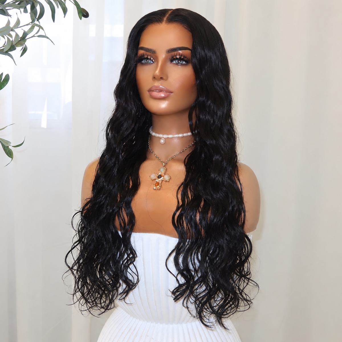 KING KYLIE BLACK WAVY | HD FULL LACE STRETCH CAP